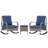 3 Pieces Wicker Patio Furniture Set, PE Rattan Rocking Chairs with Coffee Table, Cushions, Outdoor Bistro Set for Porch, Garden, Poolside-722782757