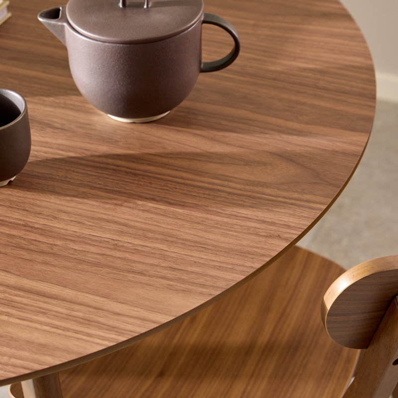 4 - Person Dining Set, Brown, Walnut, 76cm H x 105cm W x 105cm D