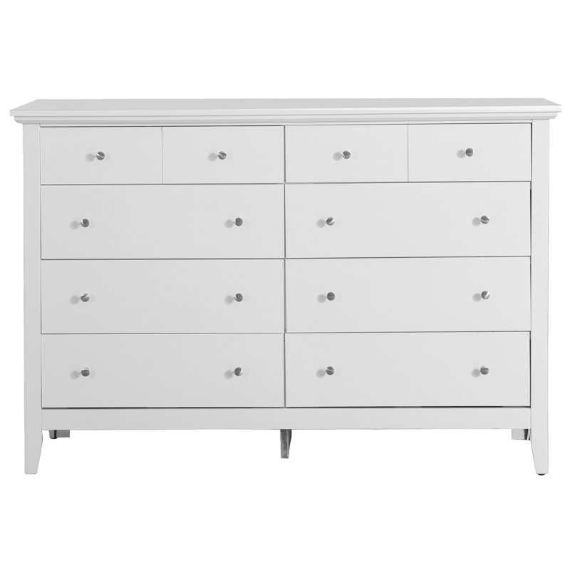 Commode Hammond G5490-D, élégante commode moderne, Blanc