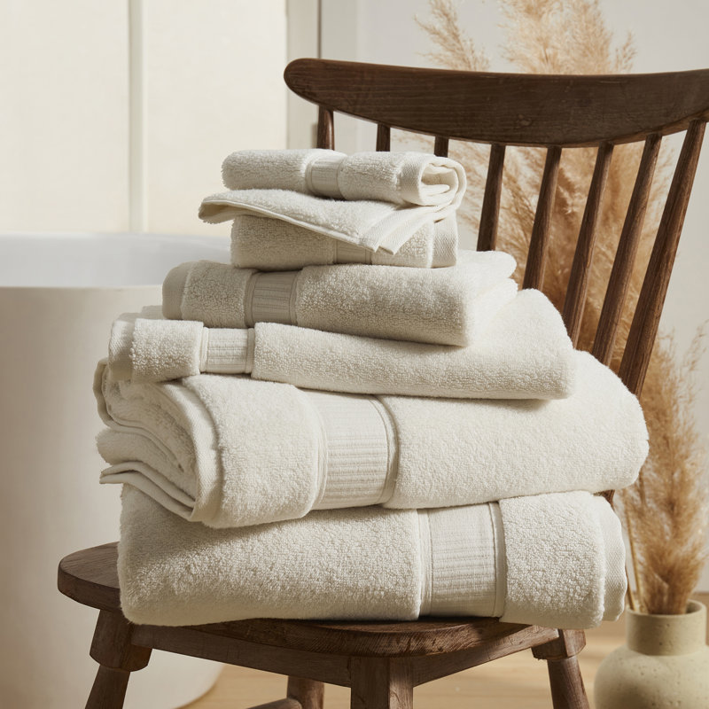 Belmore 6Pc. Ensemble de serviettes, Ivoire ivoire