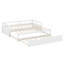 Lit de jour extensible avec couchette, lit de jour en bois avec couchette-531813444