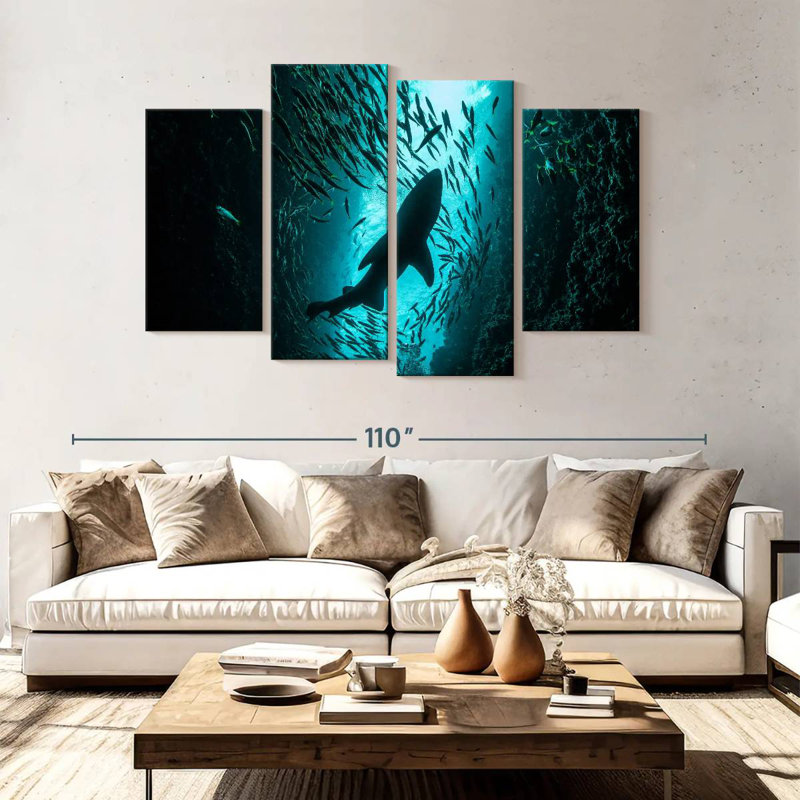 Shark Depth, 54" H x 84" W