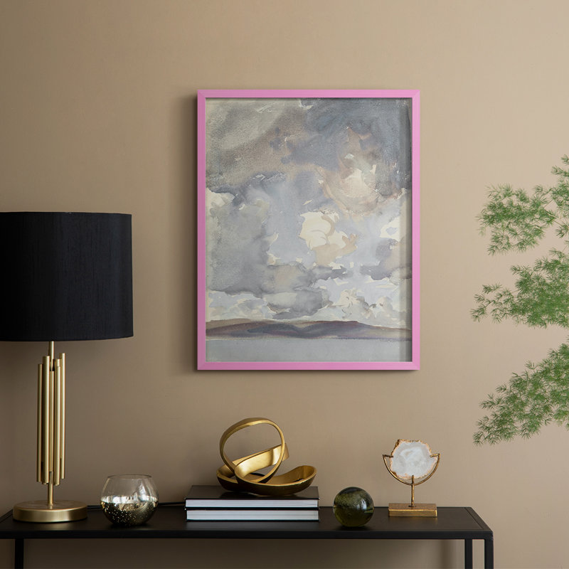 Impression encadrée rétro vintage nautique XXXIV - bois massif, H 15 po x l 12 po, Rose