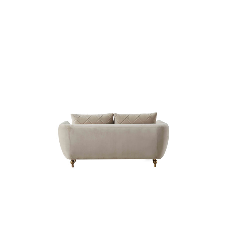 Sipario Vita Velvet Sofa, Beige