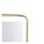 Lampe sur pied angulaire arquée en or avec abat-jour tambour blanc - Éclairage contemporain moderne pour le salon et la chambre à coucher avec ampoule DEL incluse