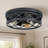 2 Pack 3-Light Matte Black Industrial Flush Mount Ceiling Light