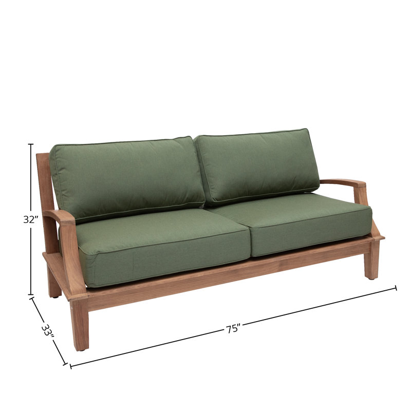 Grande Patio Sofa with Sunbrella Cushions, Sunbrella® Play Camel