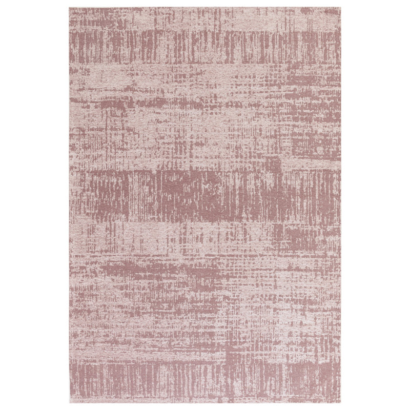 Alainah Abstract Flatweave Pink Area Rug, Rectangle 120 x 170cm