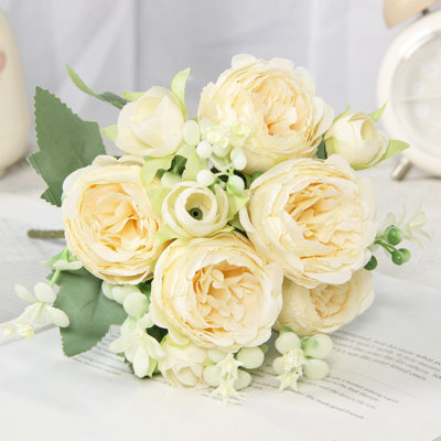 Magnifique bouquet de fleurs artificielles en soie artificielle