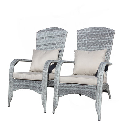 Patio Chair With Cushions( Grey Cushion)