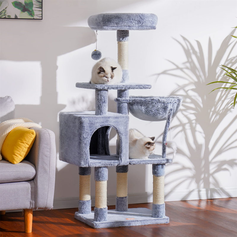 Arbre à chat Faraday, Gris, H 50,39 po x l 15,75 po x L 19,69 po