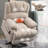 23" Seat Width And High Back Large Size Chenille Power Lift Recliner Chair With 8-Point Vibration Massage And Lumbar Heating-1288534273