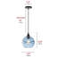 Yerby 1 - Light Blue/Black Pendant