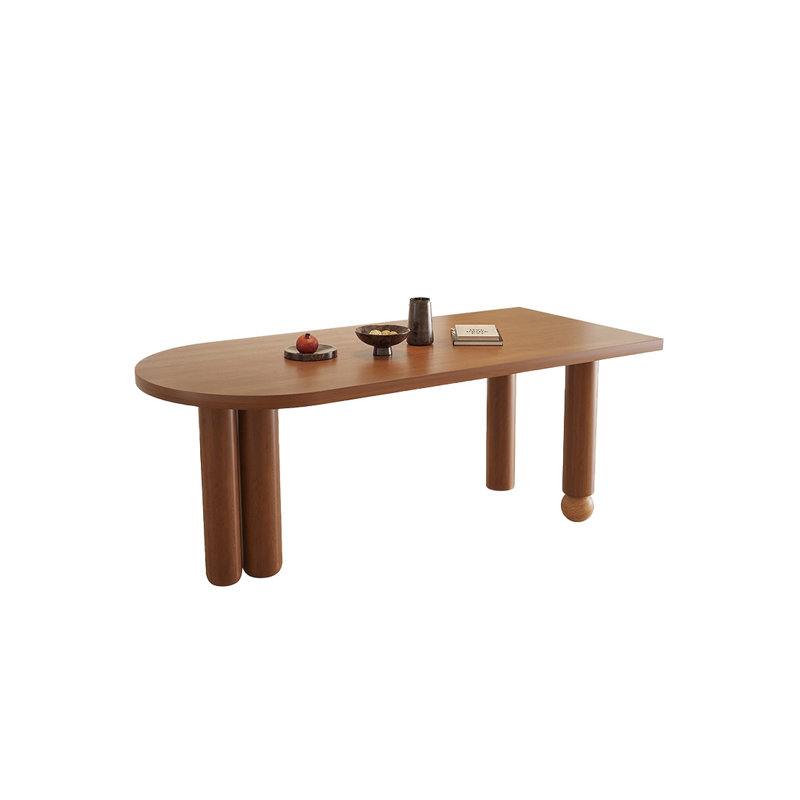 French retro solid wood dining table, 29.52"H x 62.99"L x 31.49"W