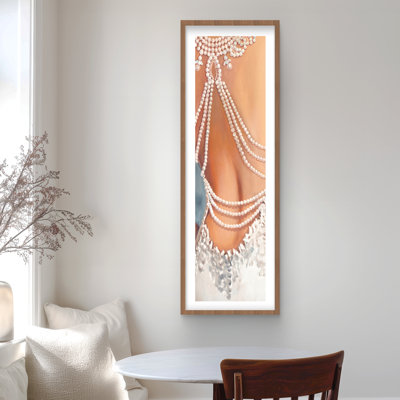 Reproduction encadrée de robe de mariée hyperréaliste blanche