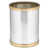Chrome brossé / Bordure laiton