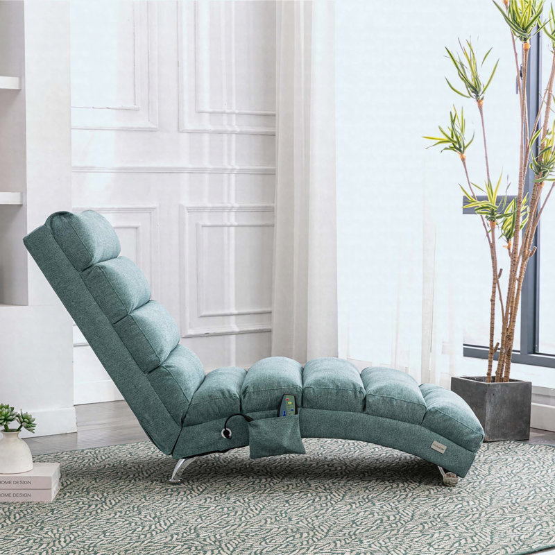 Canapé inclinable de luxe en tissu, Teal