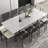 Goras Extendable Stone Top Metal Base Dining Table-922574663