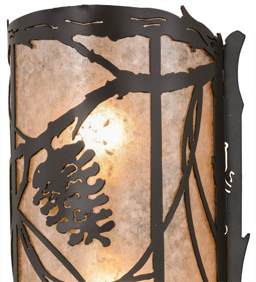 Rustic Lodge 2 - Light Flush Mounted Sconce, Timeless Bronze, 14.5" H x 10" W x 5" D