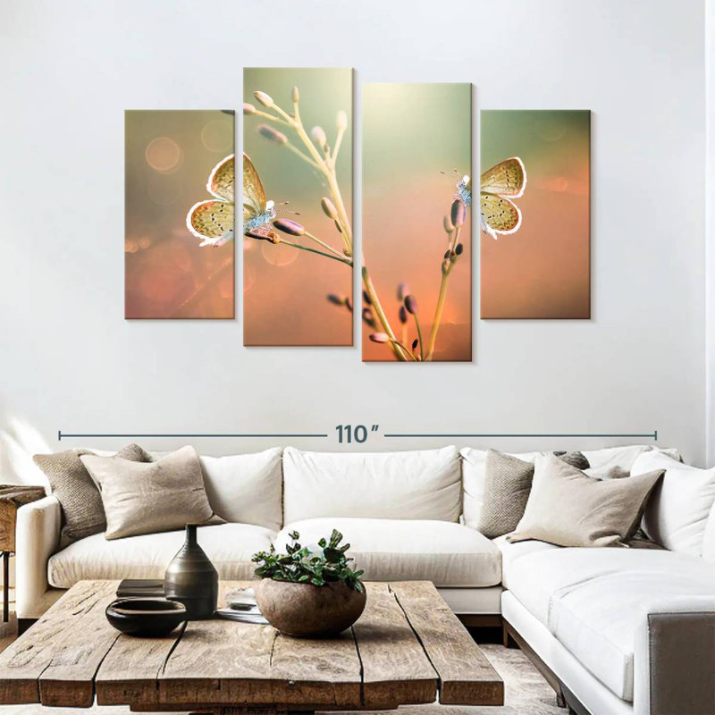 Brampt Butterfly Pair, 54" H x 84" W