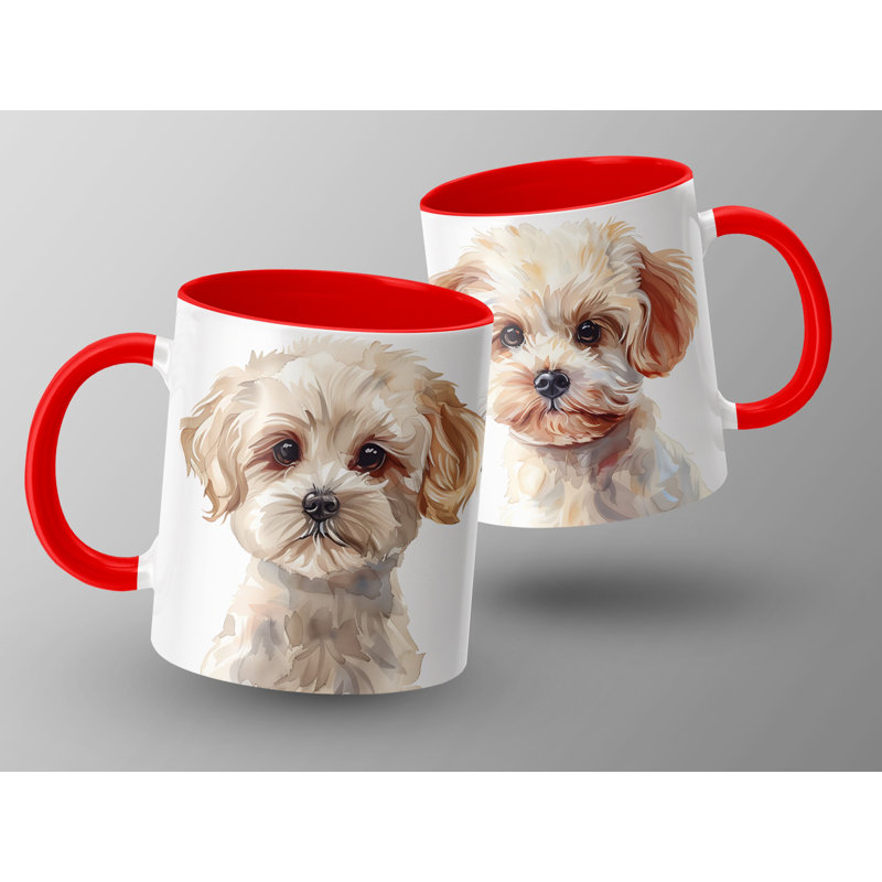 Ceramic Coffee Mug, Red, 3