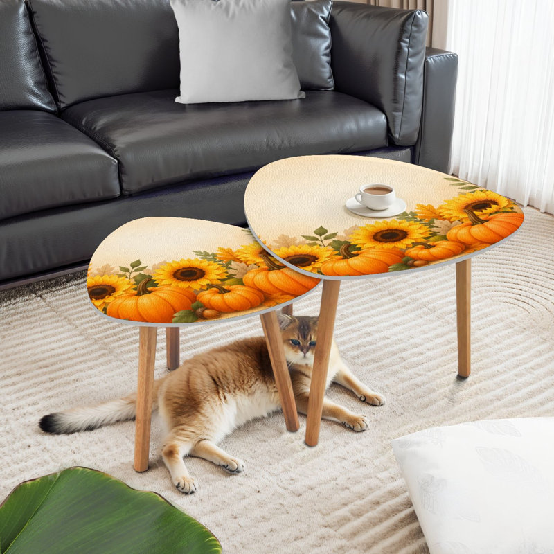 Ensemble de 2 tables basses gigognes Triangle