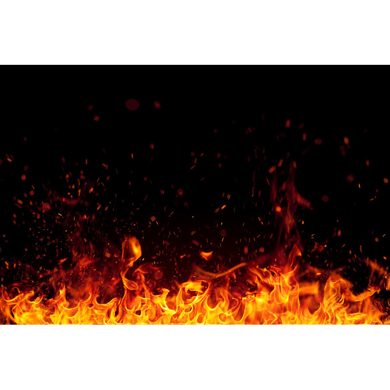 Feu avec des étincelles vives par Sankai, H 32 po x l 48 po