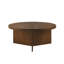 Table basse ronde au fini noyer moyen, 36 po de largeur, 16,5 po de hauteur, brun, assemblage requis pour l'installation de la table de finition, couleur brune, utilisation requise-121070730