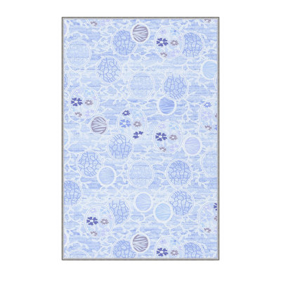 Stylish Woven Carpet (3.9 x 4.0 ft), 100% Polyester, Pile Height: 0.3 in | Antibacterial & Non-Slip Underside, 3D Digital Printing | Machine Washable, Perfect for Home Décor, Living Room & Bedroom Use