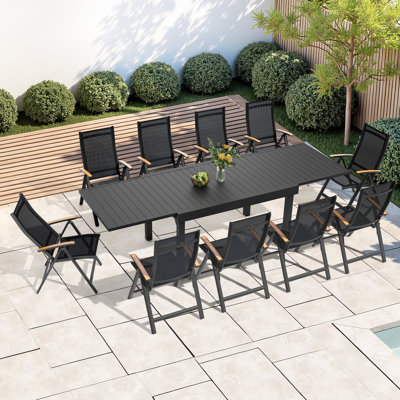 People Patio Extendable Aluminum Dining Set
