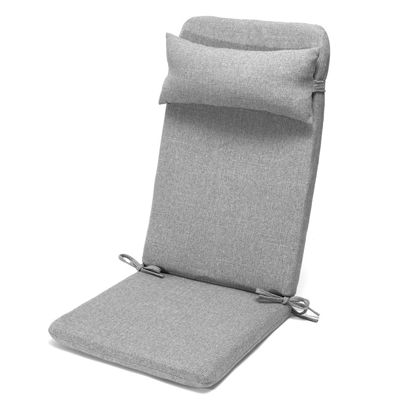 Ensemble de coussins de chaise berçante pour l'intérieur et l'extérieur, Polyester gris