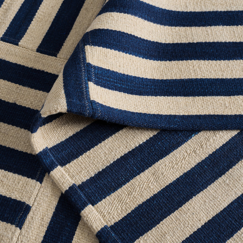 Ralph Lauren Canyon Stripe Patch Wool Striped Rug, Rectangle 6' x 9'