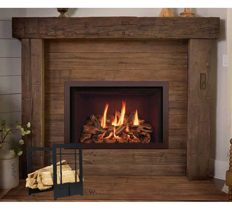 PANIER À BOIS FIREPLACE ACIER , Noir texturé