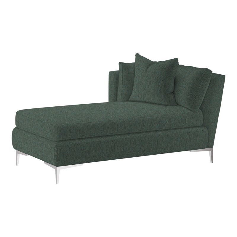 Aiden Chaise Lounge, Polished Stainless, Left Hand Facing, Perigold Improve Stucco