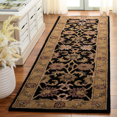 Tapis oriental multicolore en laine touffeté à la main Amabel
