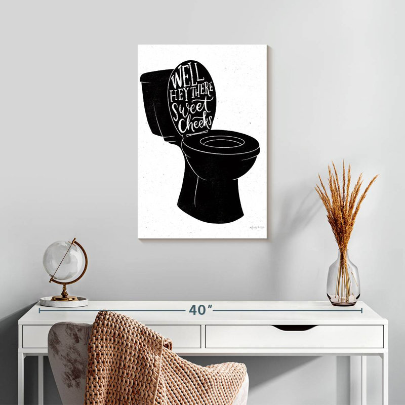 Ketti Bathroom Puns II Black, 24" H x 16" W
