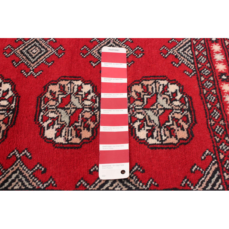 Tapis rouge 8 pi 1 po x 10 pi 3 po Finha Peshawar Bokhara