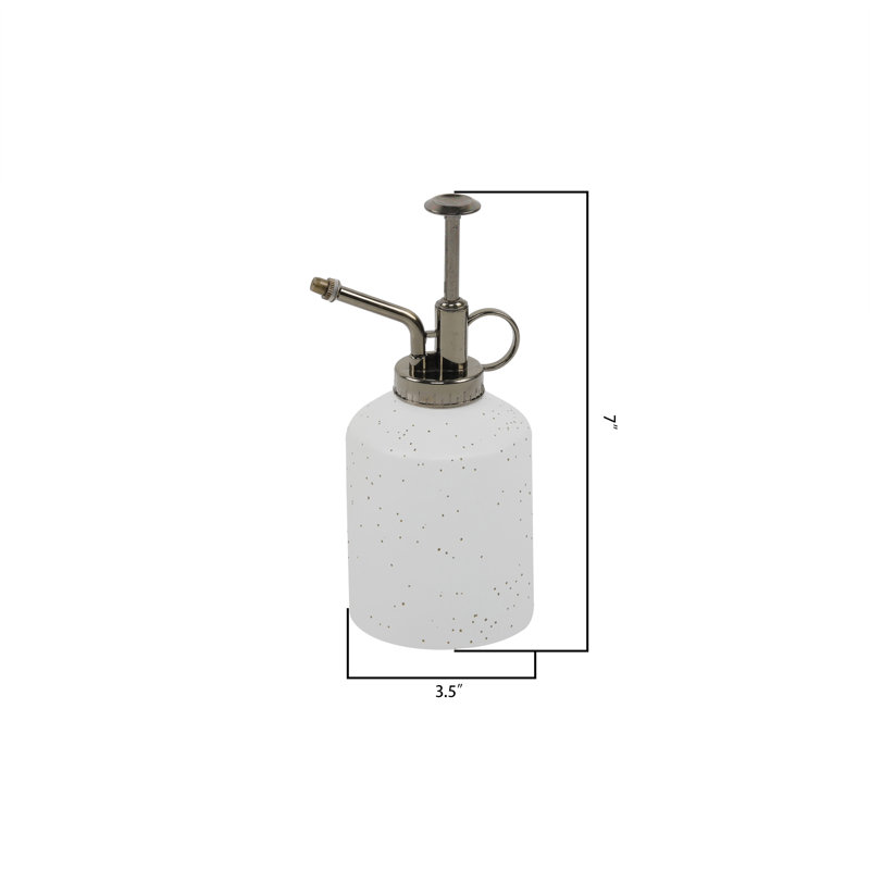 Vase de table en céramique Keayvin, H 7 po x l 3,5 po x P 3 po, Blanc