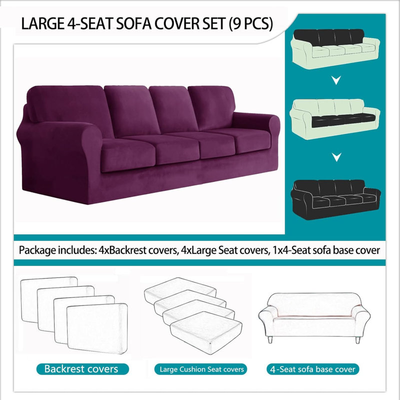 Outdoor Patio Sofa Cover, Purple