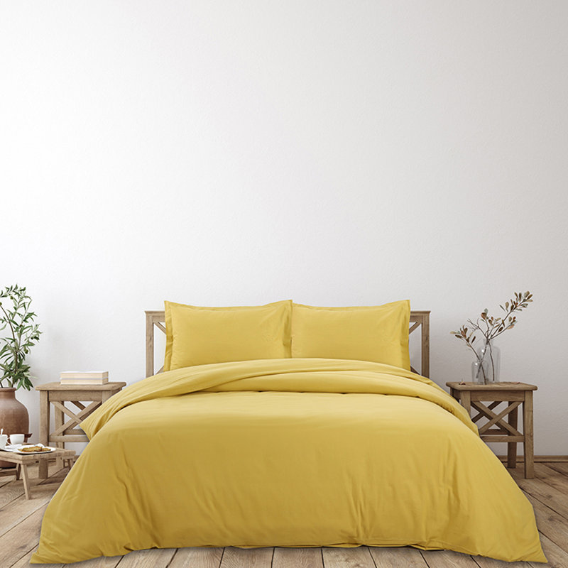 Housse de couette , Housse de couette simple + 2 taies d'oreiller, Aqua / gris