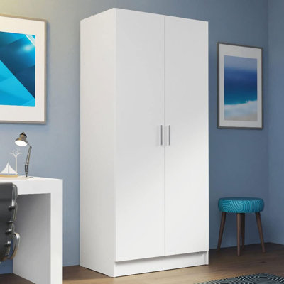 Armoire de rangement garde-robe, 2 portes