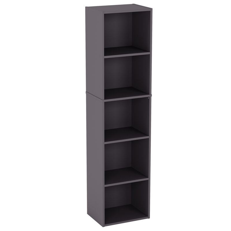 Gerardi 32cm W Standard Bookcase, 132 cm H x 32 cm W, Grey