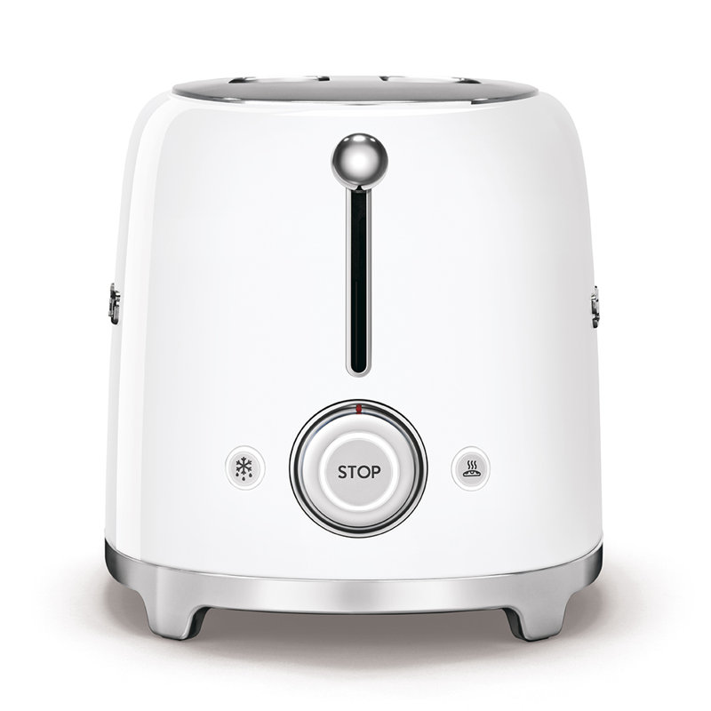 SMEG 50's Retro Style Aesthetic 2 Slice Toaster, White