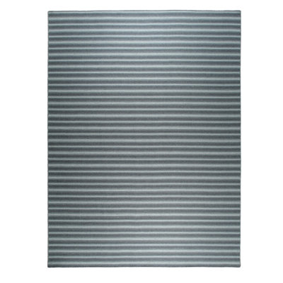 Lush Timeless Gray Flatweave Wool Area Rug