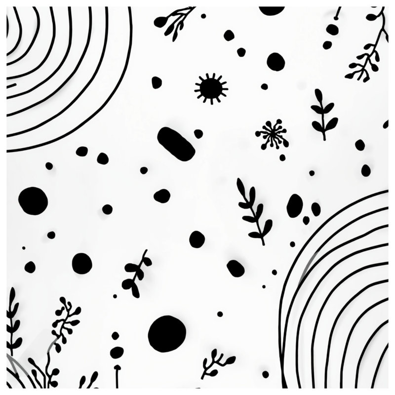 Coussins décoratifs Abstract Doodles, 14 X 14 pouces