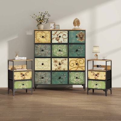Dresser And Nightstand Set, Nightstand Set Of 2, 12 Drawer Bedroom Dresser, Bedroom Set Furniture
