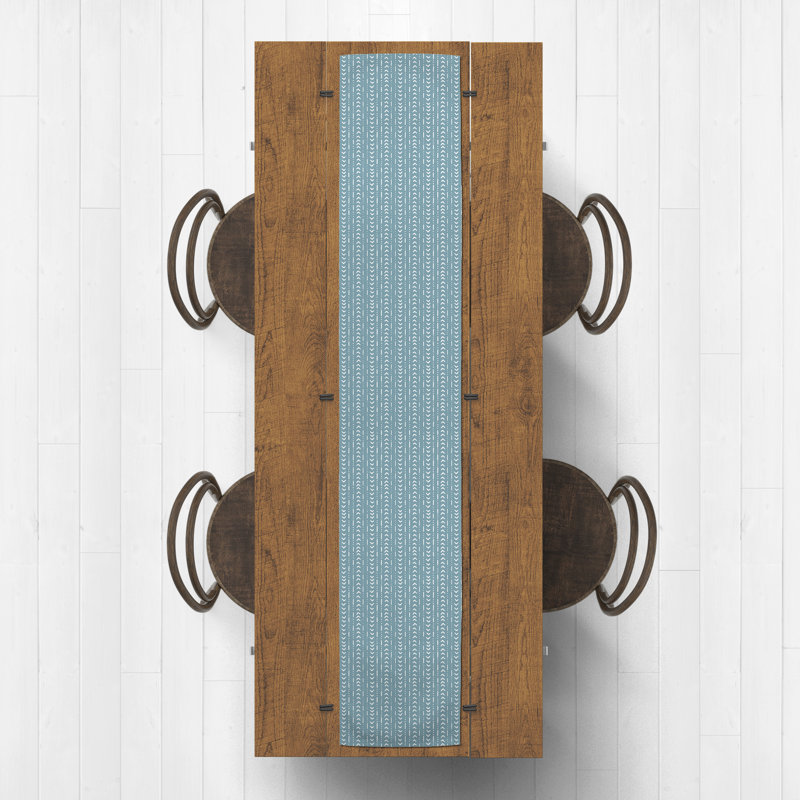 Costantina Rectangle Polyester Table Runner, 72" x 16", Orange Geometric 