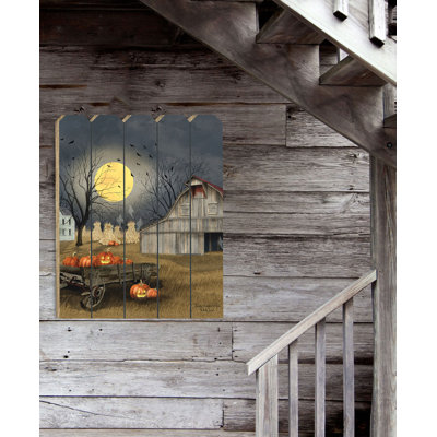 Spooky Harvest Moon par Billy Jacobs - impression sur bois