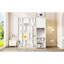Lit escamotable mural rotatif avec bibliothèque, armoire supérieure, bureau extensible et rangement latéral-1088319362