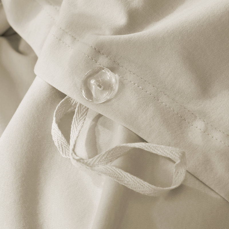 Ensemble de housse de couette réversible en jersey de coton toutes saisons, Grand lit, Huître